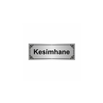 Özarslan Dizayn Kesimhane 7x20 cm Gümüş Renk Metal Yönlendirme Levhası