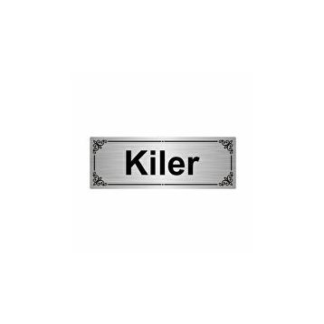 Özarslan Dizayn Kiler 7x20 cm Gümüş Renk Metal Yönlendirme Levhası