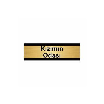 Özarslan Dizayn Kızımın Odası 5x20 cm Altın Renk Metal Yönlendirme Levhası