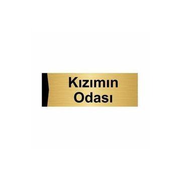 Özarslan Dizayn Kızımın Odası 5x20 cm Altın Renk Metal Yönlendirme Levhası