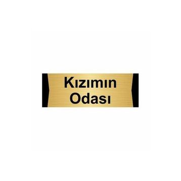 Özarslan Dizayn Kızımın Odası 5x20 cm Altın Renk Metal Yönlendirme Levhası