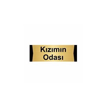 Özarslan Dizayn Kızımın Odası 5x20 cm Altın Renk Metal Yönlendirme Levhası