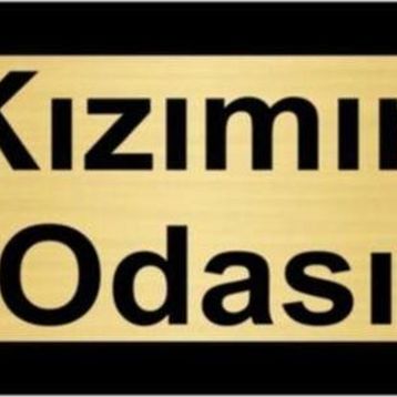 Özarslan Dizayn Kızımın Odası 5x20 cm Altın Renk Metal Yönlendirme Levhası