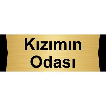 Özarslan Dizayn Kızımın Odası 5x20 cm Altın Renk Metal Yönlendirme Levhası