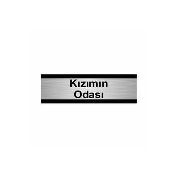 Özarslan Dizayn Kızımın Odası 5x20 cm Gümüş Renk Metal Yönlendirme Levhası
