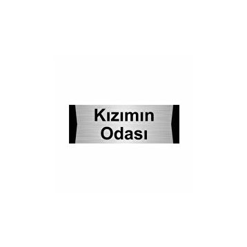 Özarslan Dizayn Kızımın Odası 5x20 cm Gümüş Renk Metal Yönlendirme Levhası