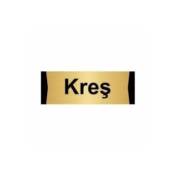 Özarslan Dizayn Kreş 10x20 cm Altın Renk Metal Yönlendirme Levhası