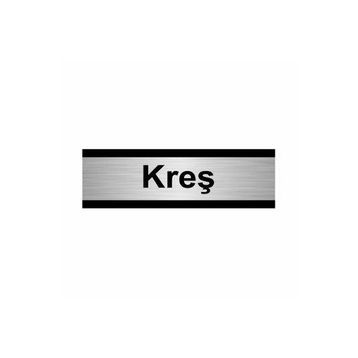 Özarslan Dizayn Kreş 7x20 cm Gümüş Renk Metal Yönlendirme Levhası
