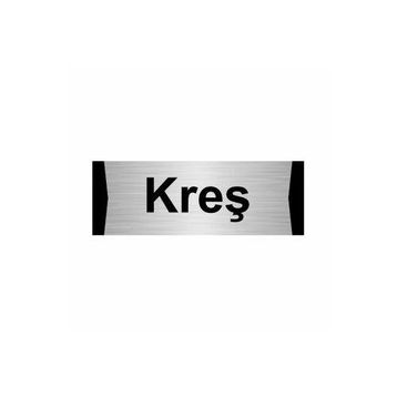 Özarslan Dizayn Kreş 7x20 cm Gümüş Renk Metal Yönlendirme Levhası