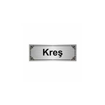Özarslan Dizayn Kreş 7x20 cm Gümüş Renk Metal Yönlendirme Levhası
