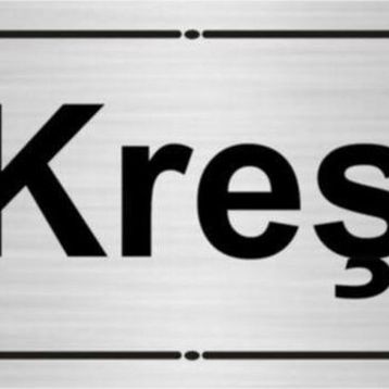 Özarslan Dizayn Kreş 7x20 cm Gümüş Renk Metal Yönlendirme Levhası
