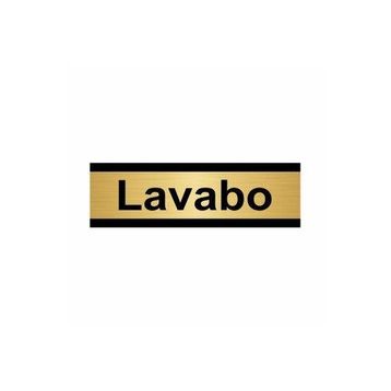 Özarslan Dizayn Lavabo 10x20 cm Altın Renk Metal Yönlendirme Levhası