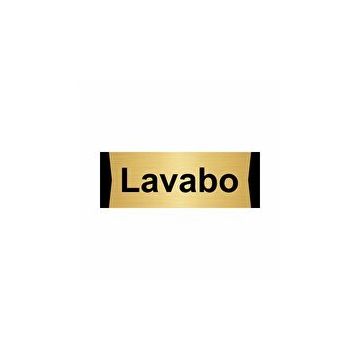 Özarslan Dizayn Lavabo 10x20 cm Altın Renk Metal Yönlendirme Levhası