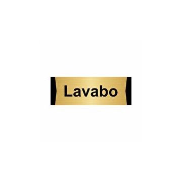 Özarslan Dizayn Lavabo 10x20 cm Altın Renk Metal Yönlendirme Levhası