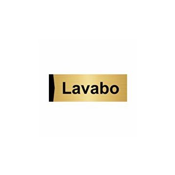 Özarslan Dizayn Lavabo 10x20 cm Altın Renk Metal Yönlendirme Levhası