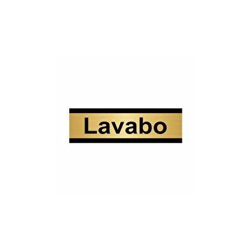 Özarslan Dizayn Lavabo 10x20 cm Altın Renk Metal Yönlendirme Levhası