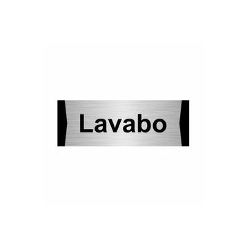 Özarslan Dizayn Lavabo 10x20 cm Gümüş Renk Metal Yönlendirme Levhası