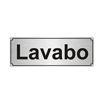 Özarslan Dizayn Lavabo 10x20 cm Gümüş Renk Metal Yönlendirme Levhası