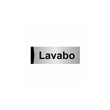 Özarslan Dizayn Lavabo 10x20 cm Gümüş Renk Metal Yönlendirme Levhası