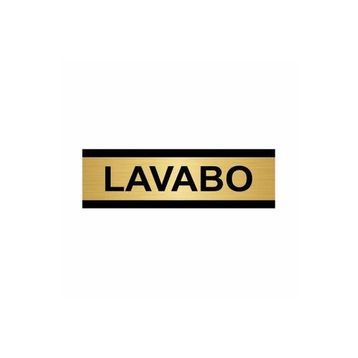 Özarslan Dizayn Lavabo 5x20 cm Altın Renk Metal Yönlendirme Levhası