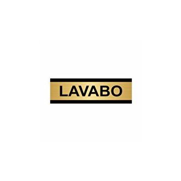 Özarslan Dizayn Lavabo 5x20 cm Altın Renk Metal Yönlendirme Levhası