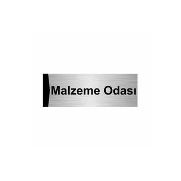 Özarslan Dizayn Malzeme Odası 7x20 cm Gümüş Renk Metal Yönlendirme Levhası