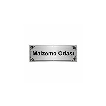 Özarslan Dizayn Malzeme Odası 7x20 cm Gümüş Renk Metal Yönlendirme Levhası