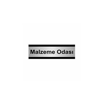 Özarslan Dizayn Malzeme Odası 7x20 cm Gümüş Renk Metal Yönlendirme Levhası