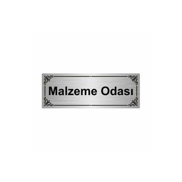 Özarslan Dizayn Malzeme Odası 7x20 cm Gümüş Renk Metal Yönlendirme Levhası