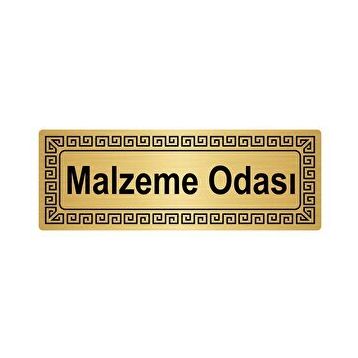 Özarslan Dizayn Malzeme Odası 7x20 cm Metal Altın Renk Metal Yönlendirme Levhası