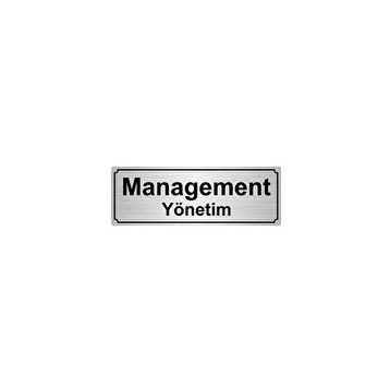 Özarslan Dizayn Managament 7x20 cm Gümüş Renk Metal Yönlendirme Levhası