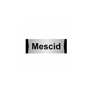 Özarslan Dizayn Mescid 10x20 cm Gümüş Renk Metal Yönlendirme Levhası