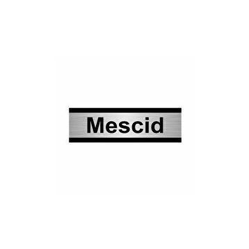 Özarslan Dizayn Mescid 10x20 cm Gümüş Renk Metal Yönlendirme Levhası
