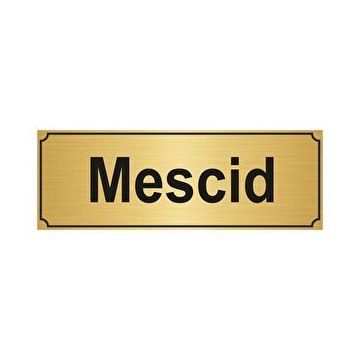 Özarslan Dizayn Mescid 5x20 cm Altın Renk Metal Yönlendirme Levhası