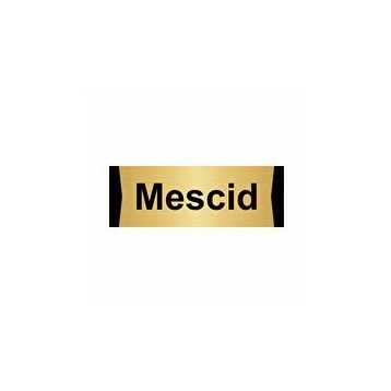 Özarslan Dizayn Mescid 5x20 cm Altın Renk Metal Yönlendirme Levhası