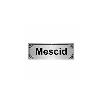 Özarslan Dizayn Mescid 7x20 cm Gümüş Renk Metal Yönlendirme Levhası