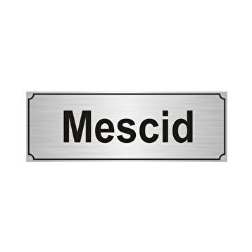 Özarslan Dizayn Mescid 7x20 cm Gümüş Renk Metal Yönlendirme Levhası