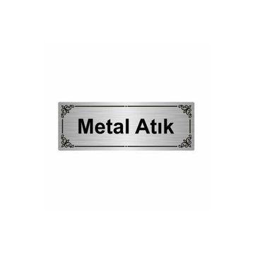 Özarslan Dizayn Metal Atık 7x20 cm Gümüş Renk Metal Yönlendirme Levhası