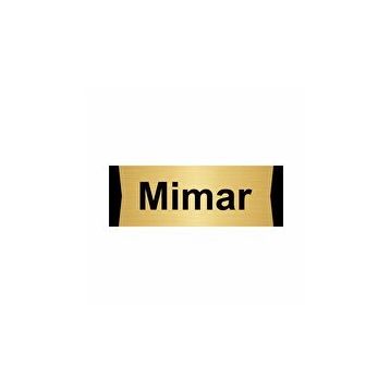Özarslan Dizayn Mimar 10x20 cm Altın Renk Metal Yönlendirme Levhası