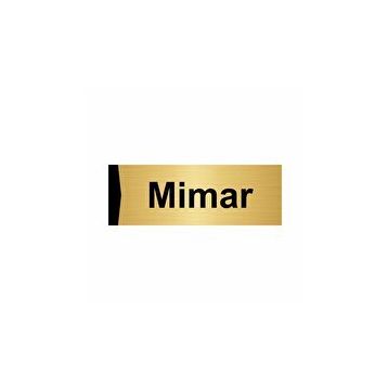 Özarslan Dizayn Mimar 10x20 cm Altın Renk Metal Yönlendirme Levhası