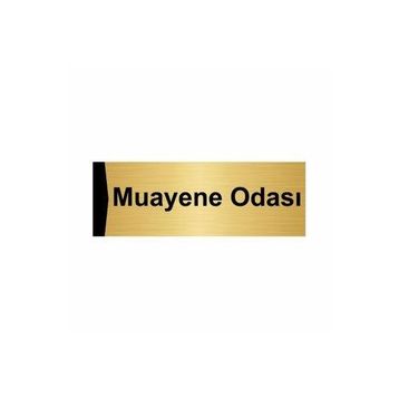 Özarslan Dizayn Muayene Odası 5x20 cm Altın Renk Metal Yönlendirme Levhası