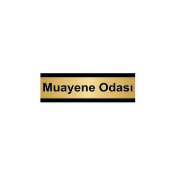 Özarslan Dizayn Muayene Odası 5x20 cm Altın Renk Metal Yönlendirme Levhası