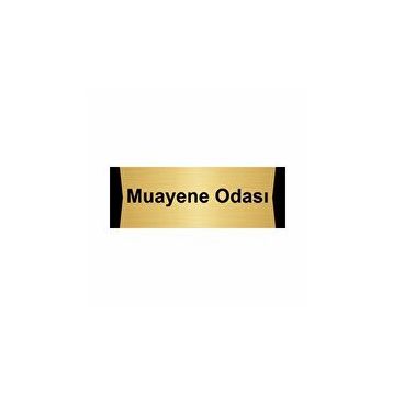 Özarslan Dizayn Muayene Odası 5x20 cm Altın Renk Metal Yönlendirme Levhası