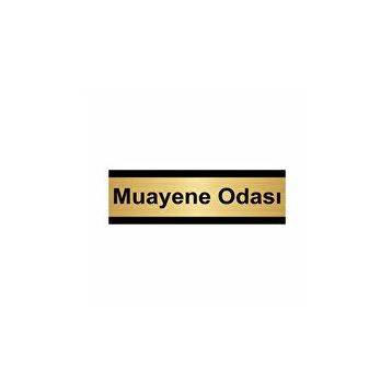 Özarslan Dizayn Muayene Odası 5x20 cm Altın Renk Metal Yönlendirme Levhası