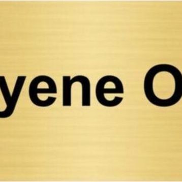 Özarslan Dizayn Muayene Odası 5x20 cm Altın Renk Metal Yönlendirme Levhası