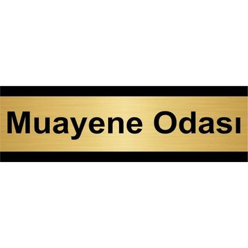 Özarslan Dizayn Muayene Odası 5x20 cm Altın Renk Metal Yönlendirme Levhası