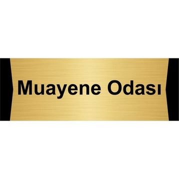 Özarslan Dizayn Muayene Odası 5x20 cm Altın Renk Metal Yönlendirme Levhası