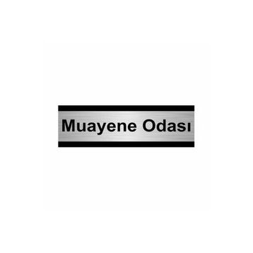 Özarslan Dizayn Muayene Odası 5x20 cm Gümüş Renk Metal Yönlendirme Levhası