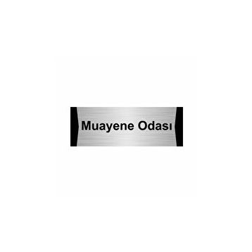 Özarslan Dizayn Muayene Odası 5x20 cm Gümüş Renk Metal Yönlendirme Levhası