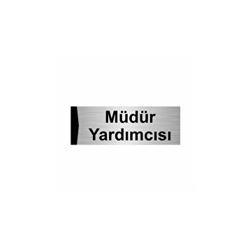 Özarslan Dizayn Müdür Yardımcısı 5x20 cm Gümüş Renk Metal Yönlendirme Levhası